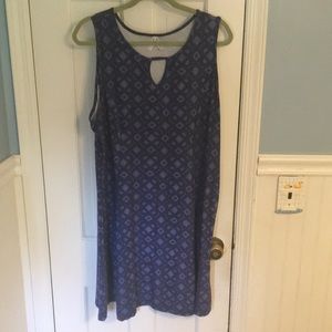 Mudd Blue Patterned Sleeveless Dress